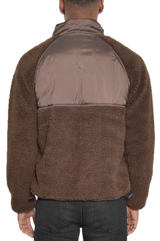 Full Zip Sherpa Fleece Jacket - Scarvesnthangs