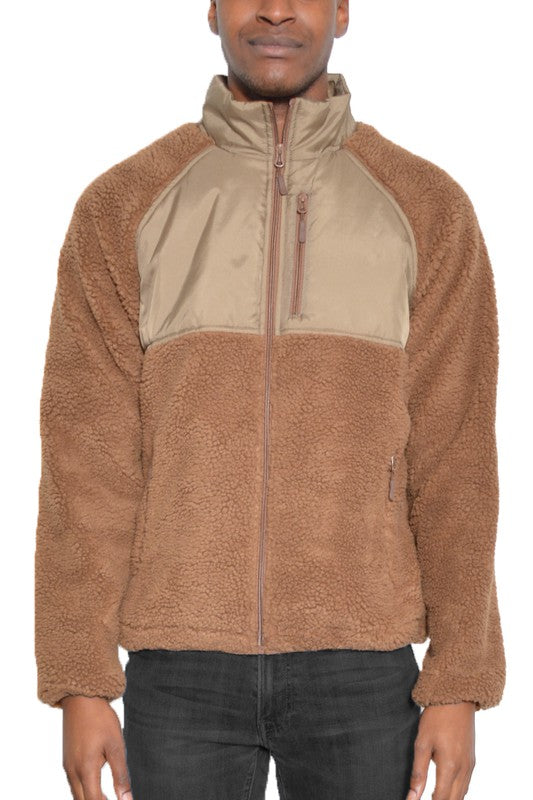 Full Zip Sherpa Fleece Jacket - Scarvesnthangs