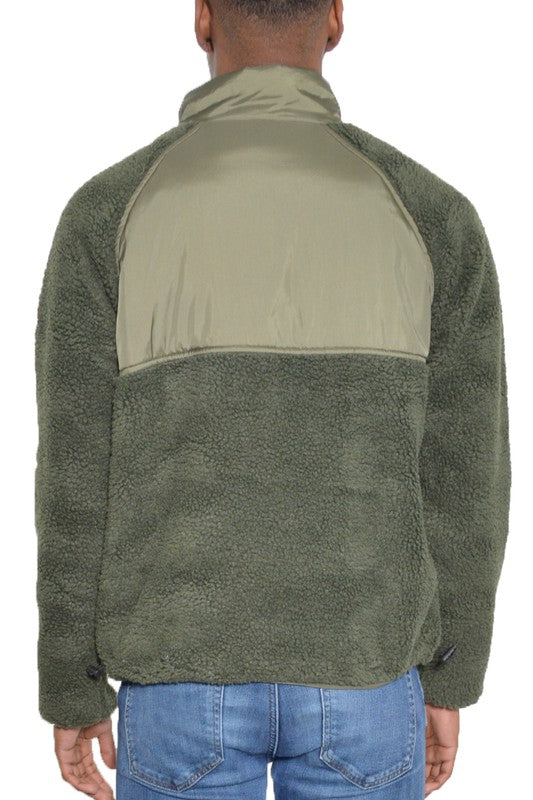 Full Zip Sherpa Fleece Jacket - Scarvesnthangs