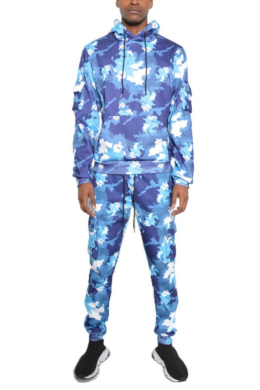 Full Camo Hoodie Cotton Sweat Suit - Scarvesnthangs