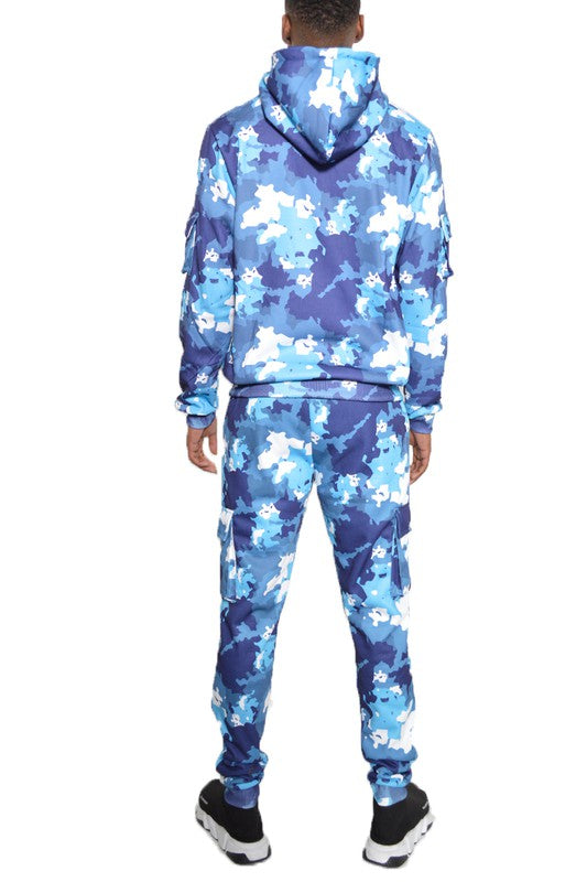 Full Camo Hoodie Cotton Sweat Suit - Scarvesnthangs