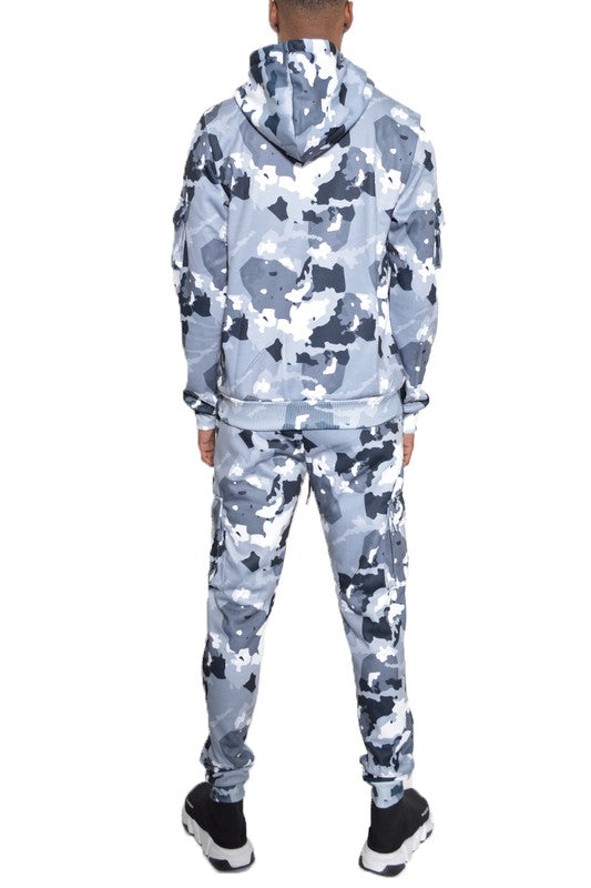 Full Camo Hoodie Cotton Sweat Suit - Scarvesnthangs