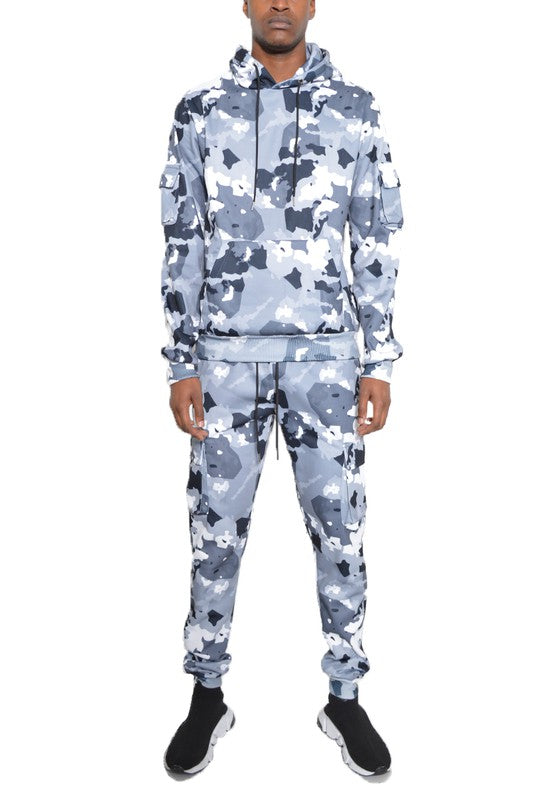 Full Camo Hoodie Cotton Sweat Suit - Scarvesnthangs