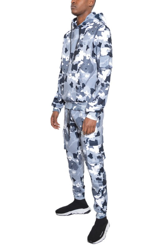 Full Camo Hoodie Cotton Sweat Suit - Scarvesnthangs