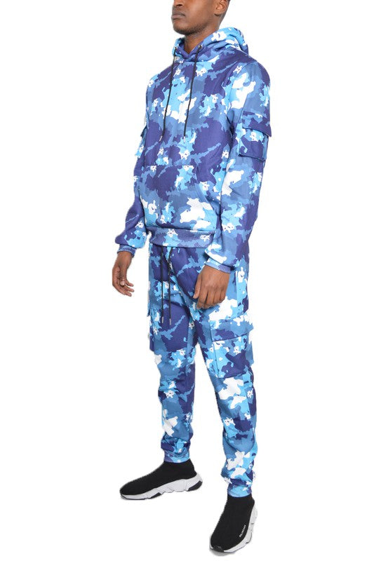 Full Camo Hoodie Cotton Sweat Suit - Scarvesnthangs