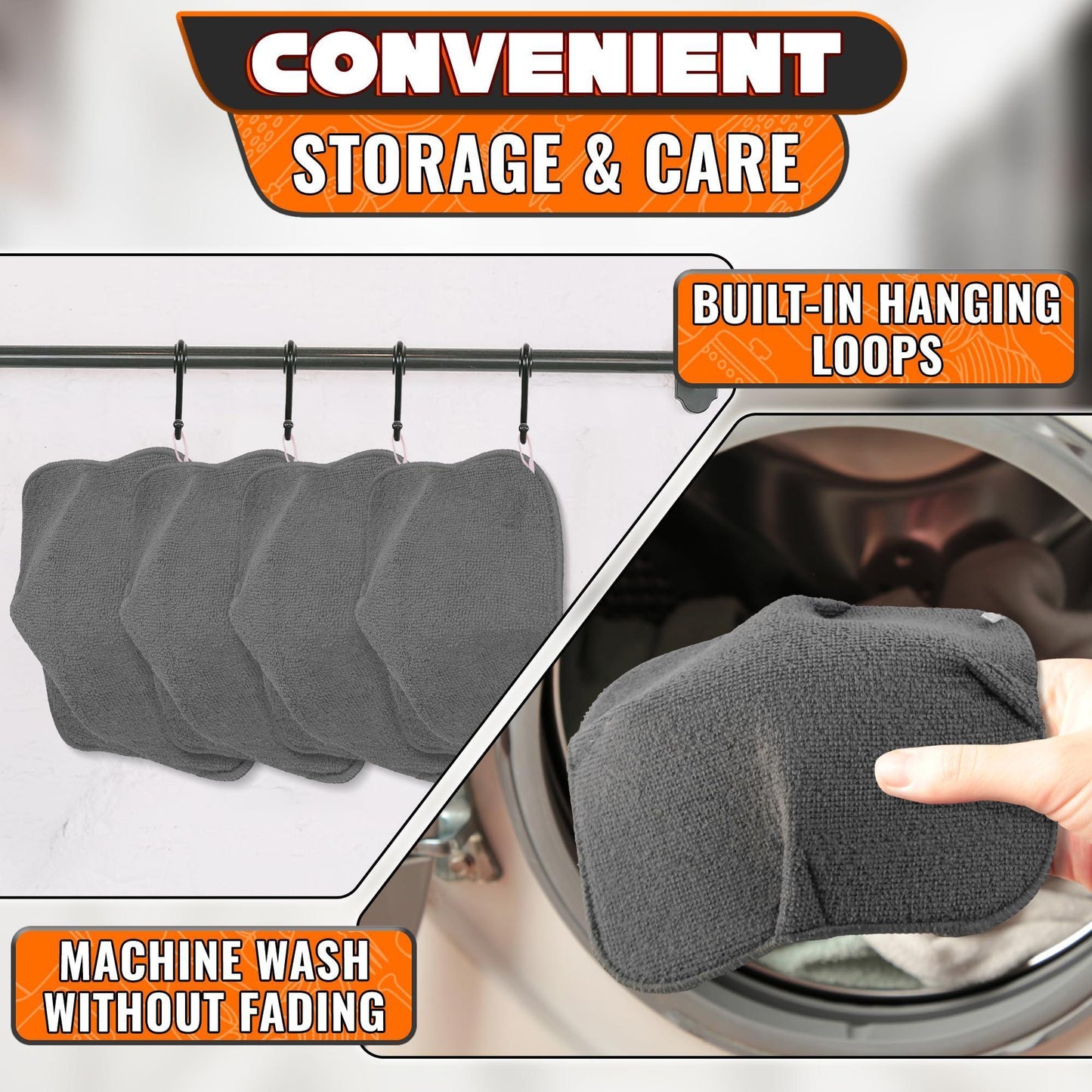 4 Pcs Microwave Bowl Holders for Hot Food – 7.5  Gray Microwave Bowl Cozy Holders for Safe & Easy Handling of Hot Bowls Saucers & Cups – Machine Washable Soft Textured Fabric for Hand Protection
