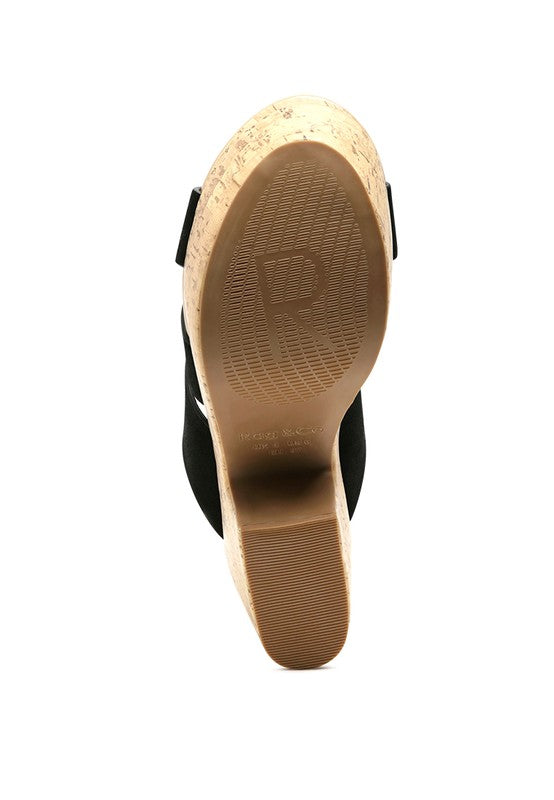 GERD BLOCK HEELED SUEDE SLIP-ON SANDAL - Scarvesnthangs