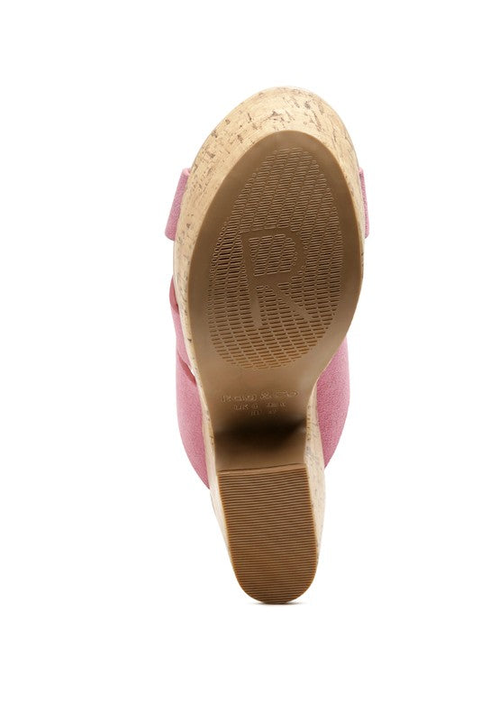 GERD BLOCK HEELED SUEDE SLIP-ON SANDAL - Scarvesnthangs