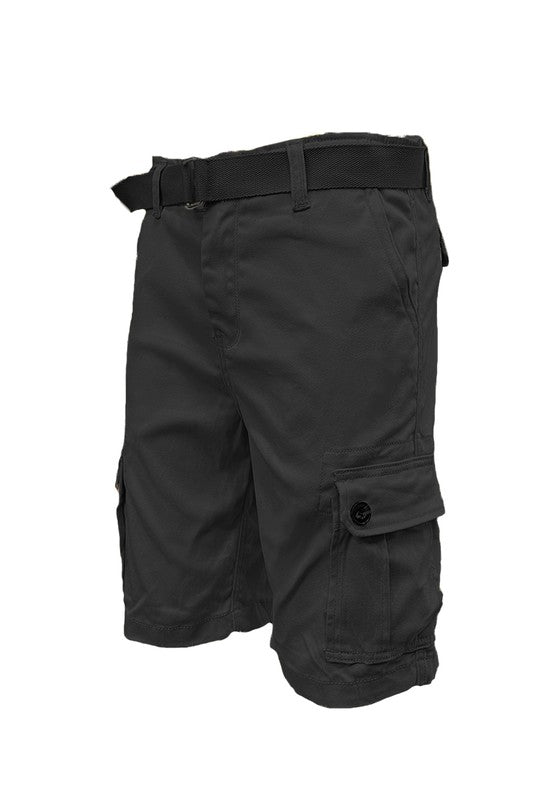 Weiv Mens Belted Cargo Shorts Pockets and Belt - Scarvesnthangs