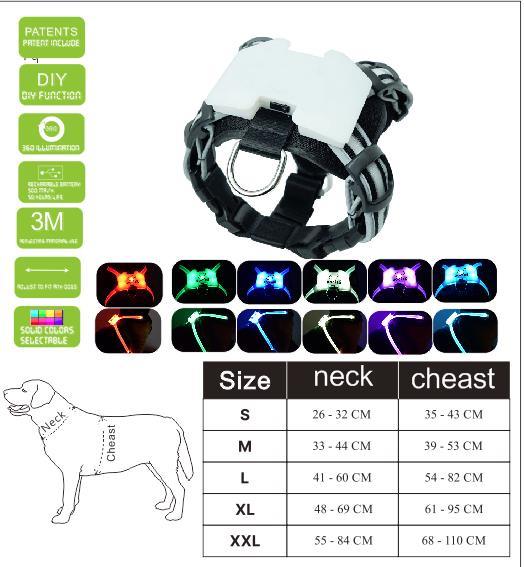 Usb Rechargeable Led Pet Collar - Illuminate Your Dog's Style!-3