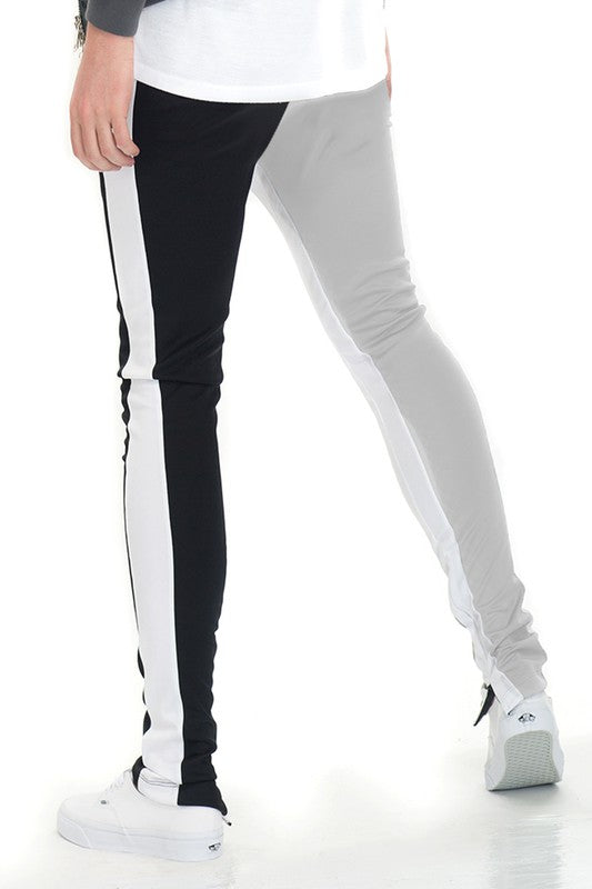 TWO TONE COLOR BLOCK TRACK PANT JOGGER - Scarvesnthangs