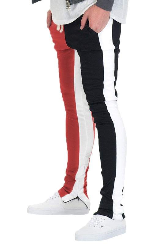 TWO TONE COLOR BLOCK TRACK PANT JOGGER - Scarvesnthangs