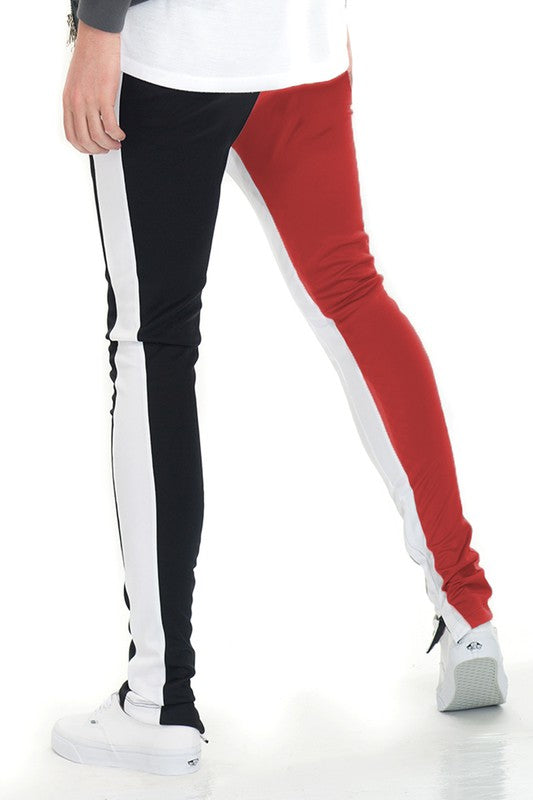 TWO TONE COLOR BLOCK TRACK PANT JOGGER - Scarvesnthangs