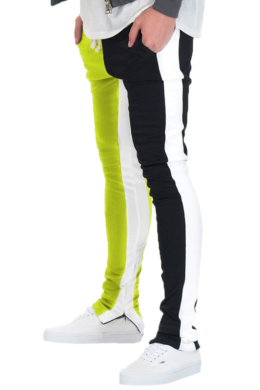 TWO TONE COLOR BLOCK TRACK PANT JOGGER - Scarvesnthangs