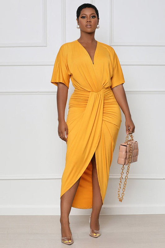 Sexy Maxi Dress - Yellow - Scarvesnthangs