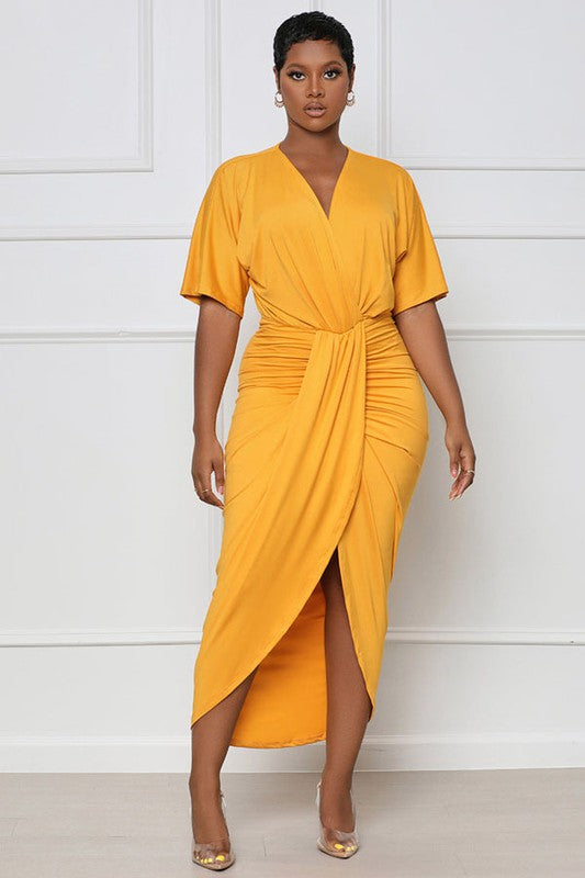 Sexy Maxi Dress - Yellow - Scarvesnthangs