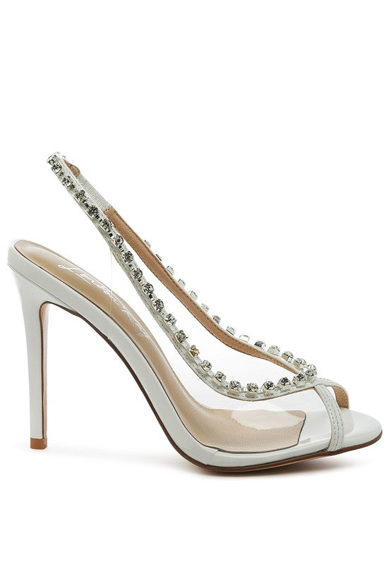 Camarine Clear Stiletto Sling-back - Scarvesnthangs