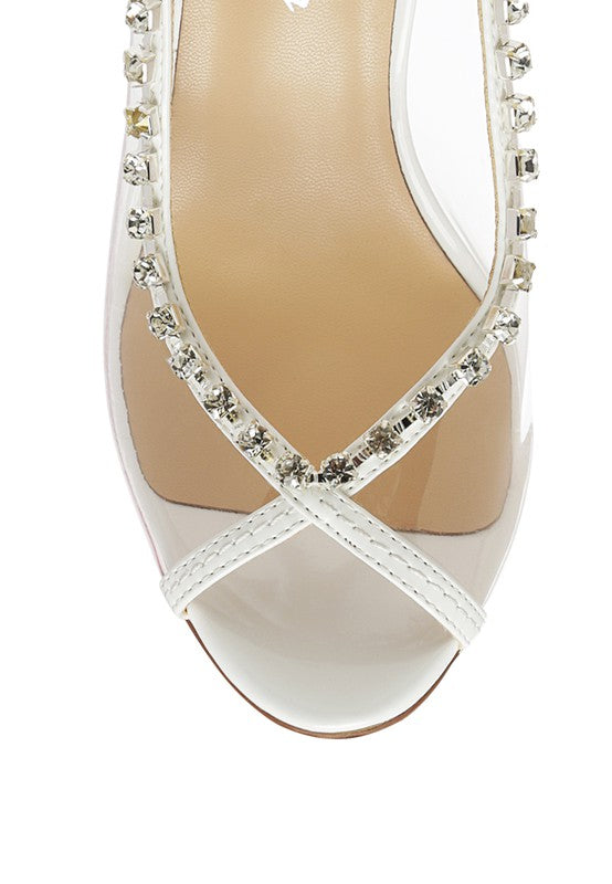 Camarine Clear Stiletto Sling-back - Scarvesnthangs