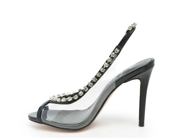 Camarine Clear Stiletto Sling-back - Scarvesnthangs