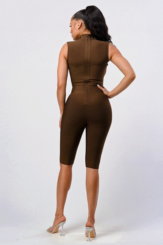 Criss Cross Sexy Bandage Romper - Scarvesnthangs