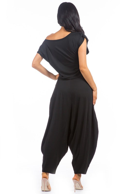 Short Sleeve Two Piece Set - Black - Scarvesnthangs