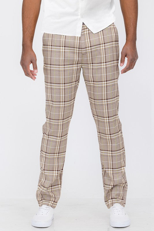 Mens Plaid Trouser Pants - Scarvesnthangs