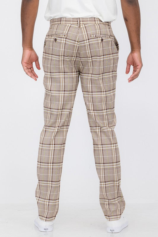 Mens Plaid Trouser Pants - Scarvesnthangs