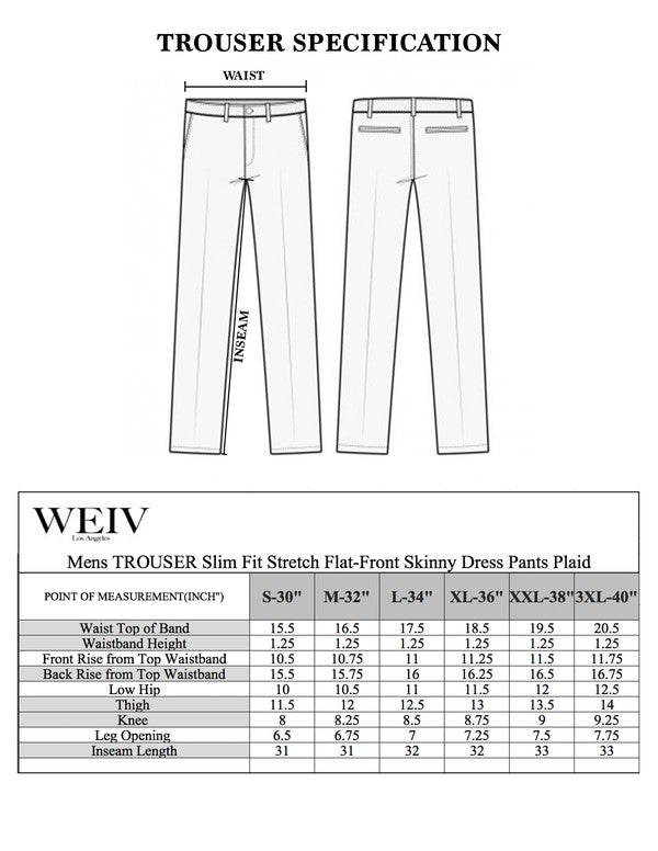 Weiv Mens Plaid Trouser Pants - Scarvesnthangs