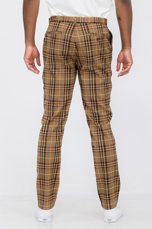 Weiv Mens Plaid Trouser Pants - Scarvesnthangs