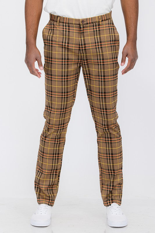 Weiv Mens Plaid Trouser Pants - Scarvesnthangs