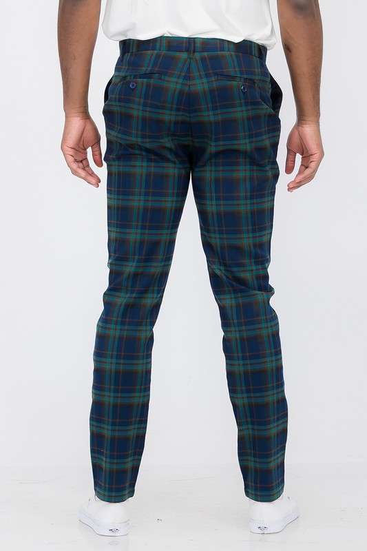 Weiv Mens Plaid Trouser Pants - Scarvesnthangs