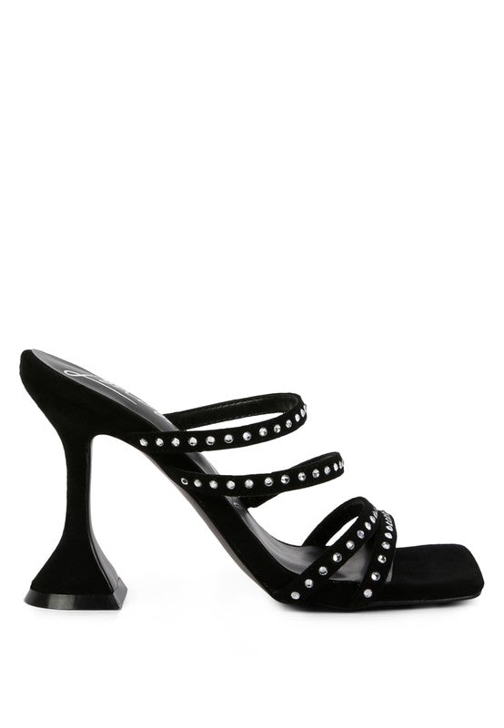 Studded Multi Strap Sandals - Scarvesnthangs