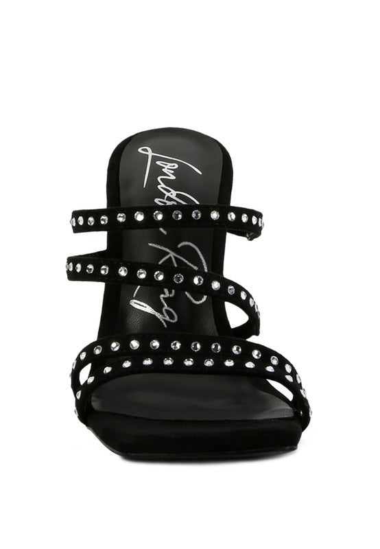 Studded Multi Strap Sandals - Scarvesnthangs