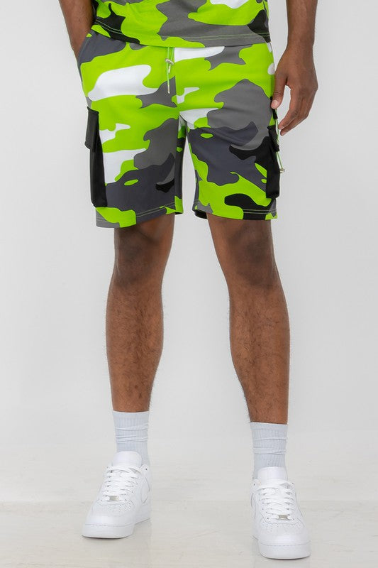 Weiv Mens Full Camo Sweat Shorts - Scarvesnthangs