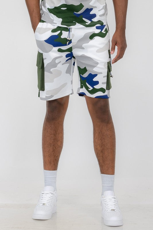 Weiv Mens Full Camo Sweat Shorts - Scarvesnthangs