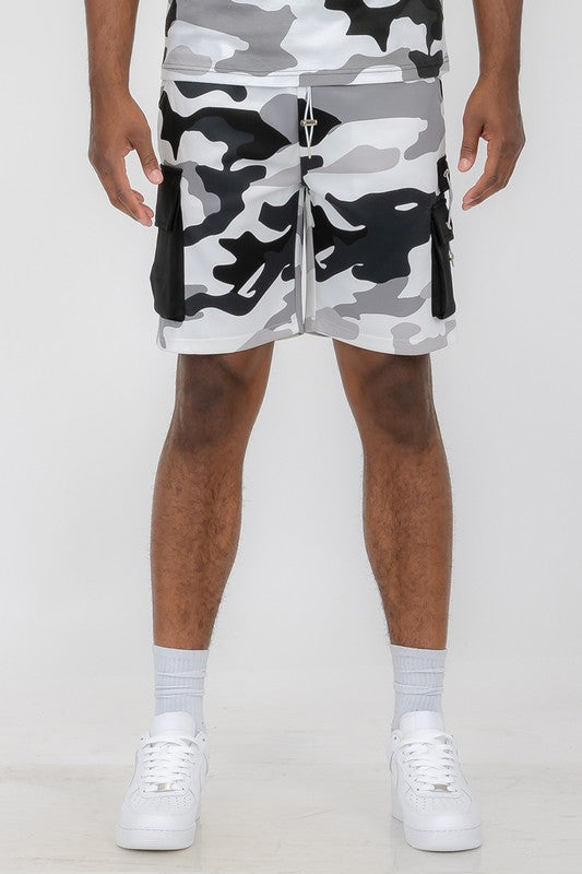 Weiv Mens Full Camo Sweat Shorts - Scarvesnthangs