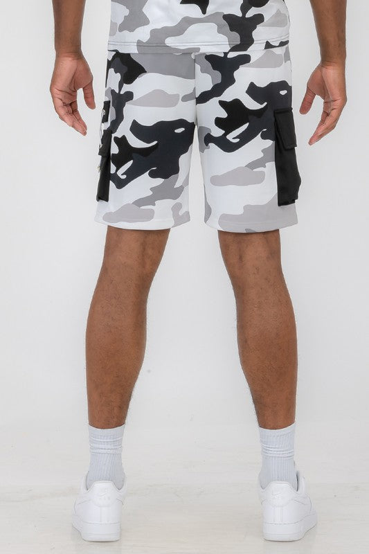 Weiv Mens Full Camo Sweat Shorts - Scarvesnthangs