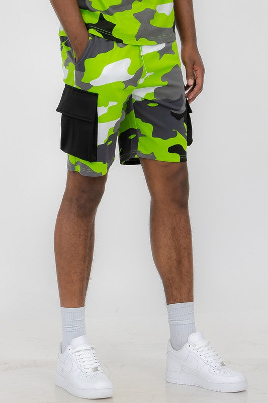 Weiv Mens Full Camo Sweat Shorts - Scarvesnthangs