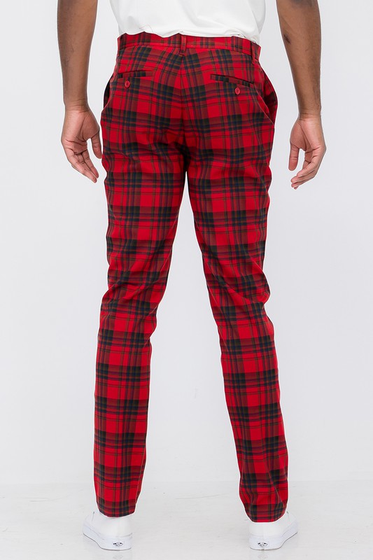 Mens Plaid Trouser Pants - Scarvesnthangs