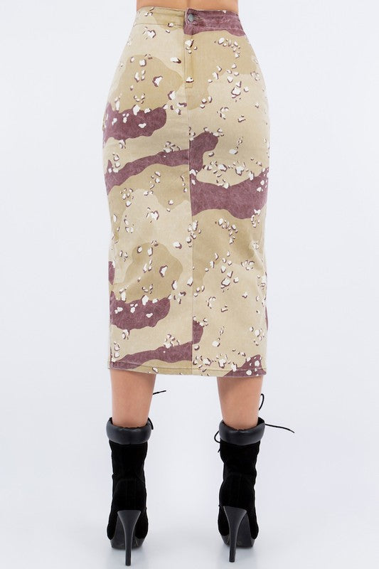 Combat Cargo Pencil Skirt in Desert Camo - Scarvesnthangs