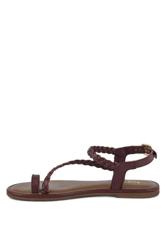 STALLONE Braided Flat Sandals - Scarvesnthangs