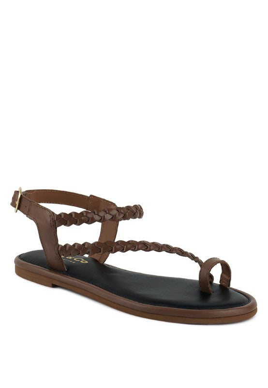 STALLONE Braided Flat Sandals - Scarvesnthangs
