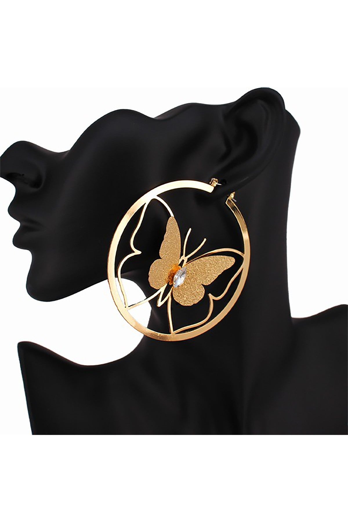 BUTTERFLY HOOP EARRING-1