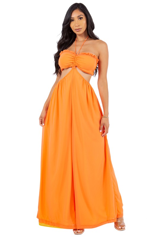 SEXY SUMMER JUMPSUIT - Orange - Scarvesnthangs