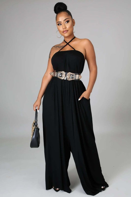 KEISHA LOVE PALAZZO JUMPSUIT - Scarvesnthangs