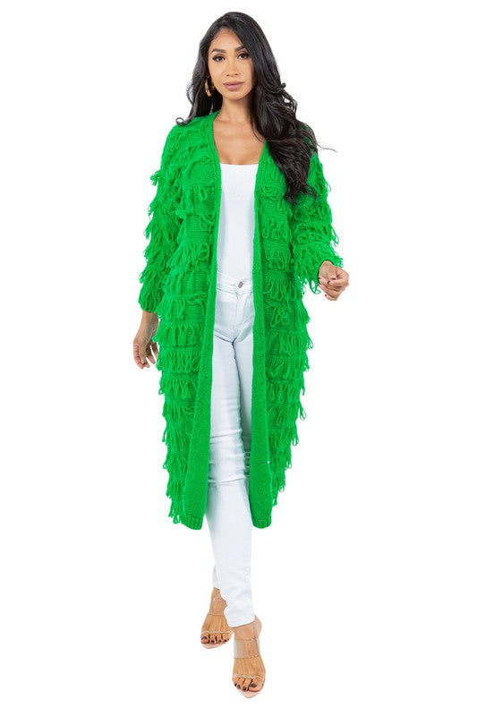 Tassel Fringe Cardigan - Scarvesnthangs