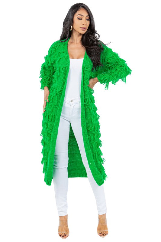 Tassel Fringe Cardigan - Scarvesnthangs