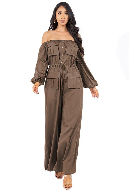 Sexy Off The Shoulder Jumpsuit - Scarvesnthangs