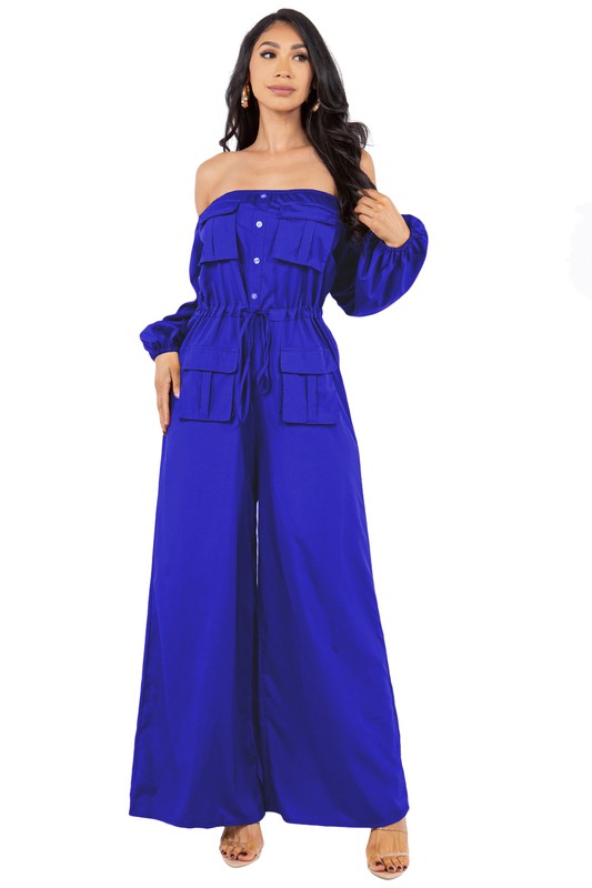 Sexy Off The Shoulder Jumpsuit - Scarvesnthangs