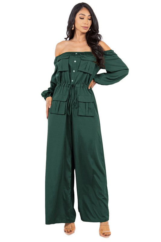 Sexy Off The Shoulder Jumpsuit - Scarvesnthangs